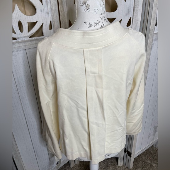 New! Cartise Women's Red Cream Jacket Blazer Blouse Large Button Sz 10 US - Picture 2 of 4